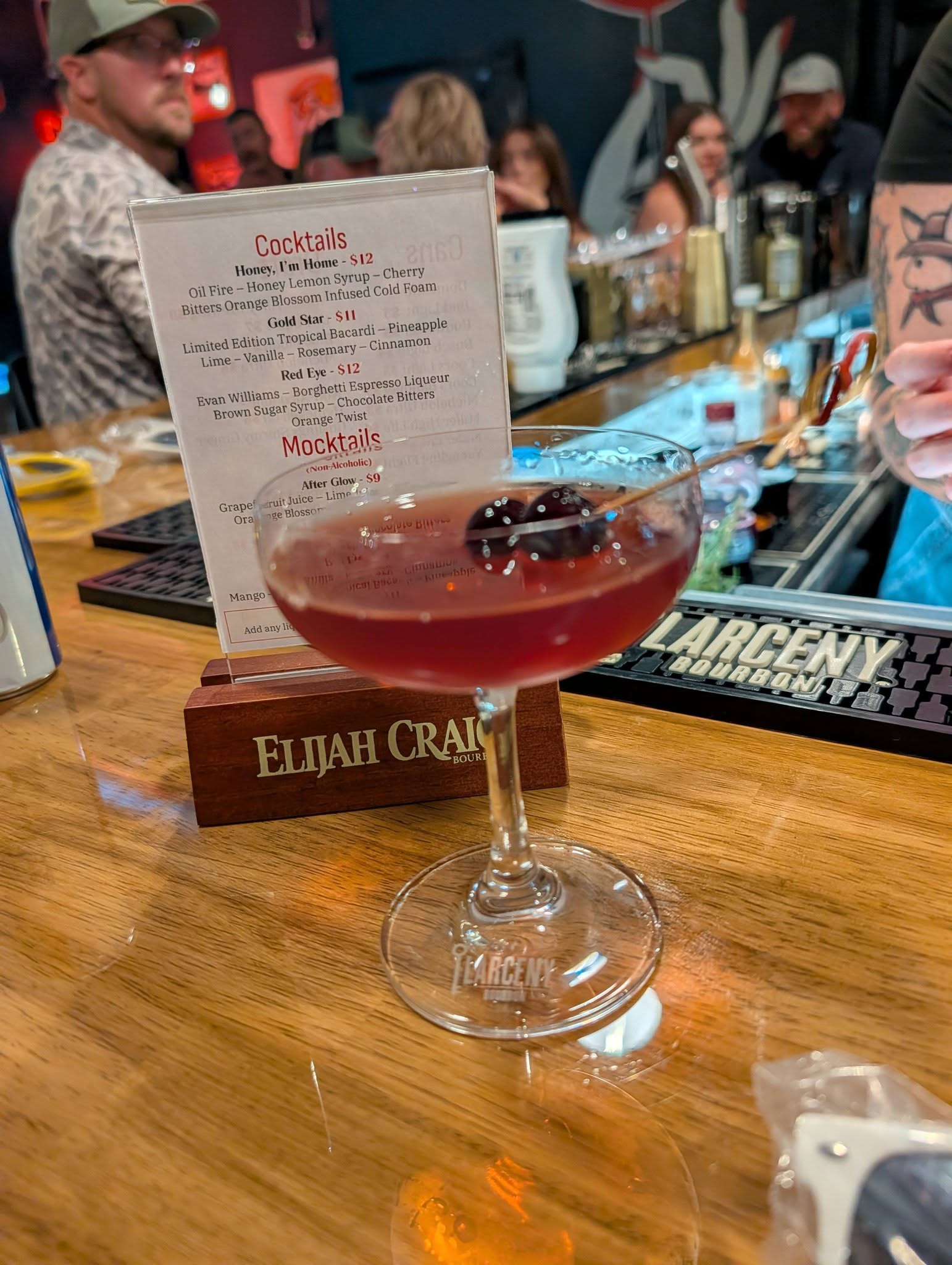 The bar at Reds Crafted Cocktails, Ponca City
